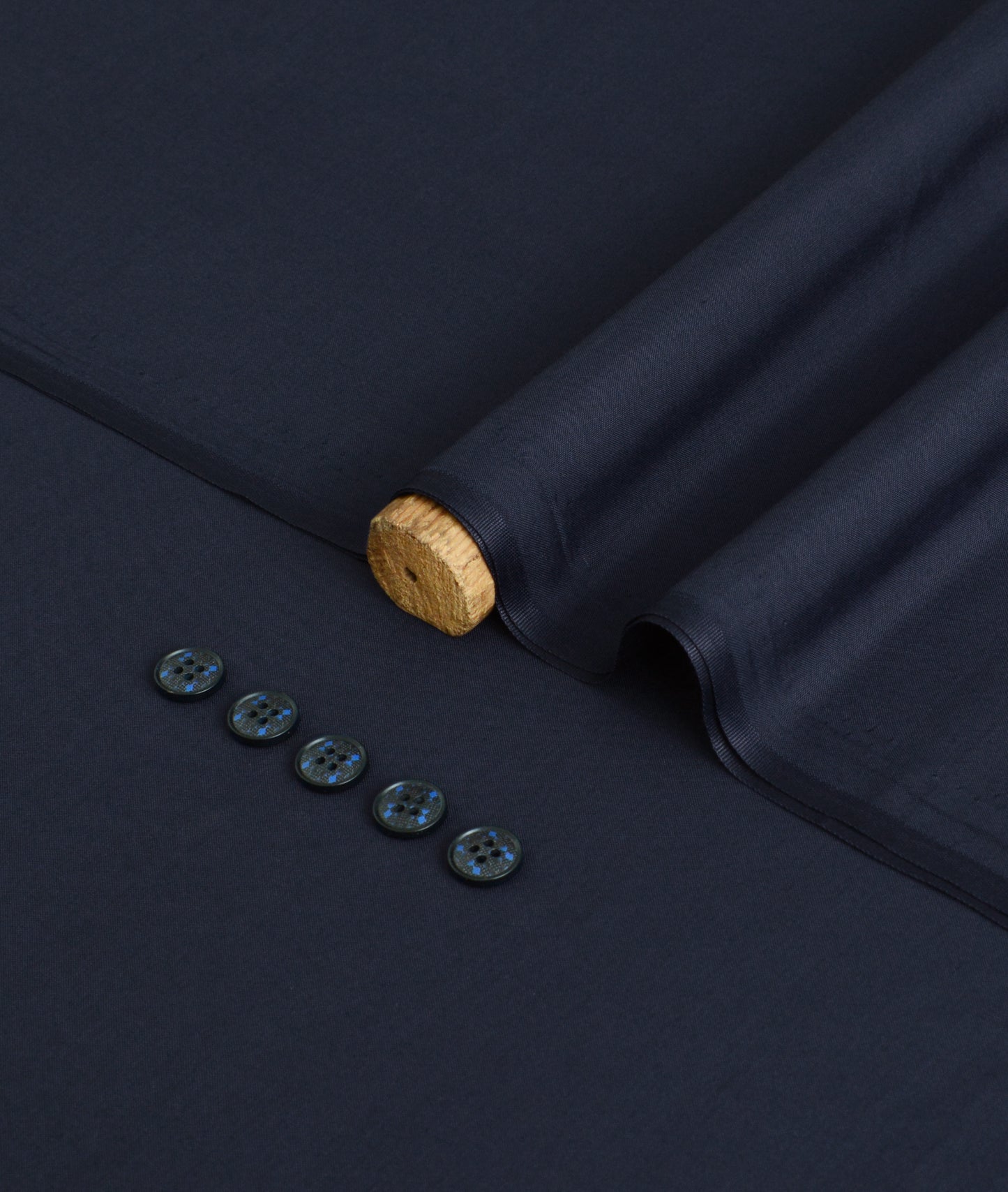 Navy Kaptan Blue Cotton Fabric – Premium Unstitched Suit Material | Virsa by Faisalabad