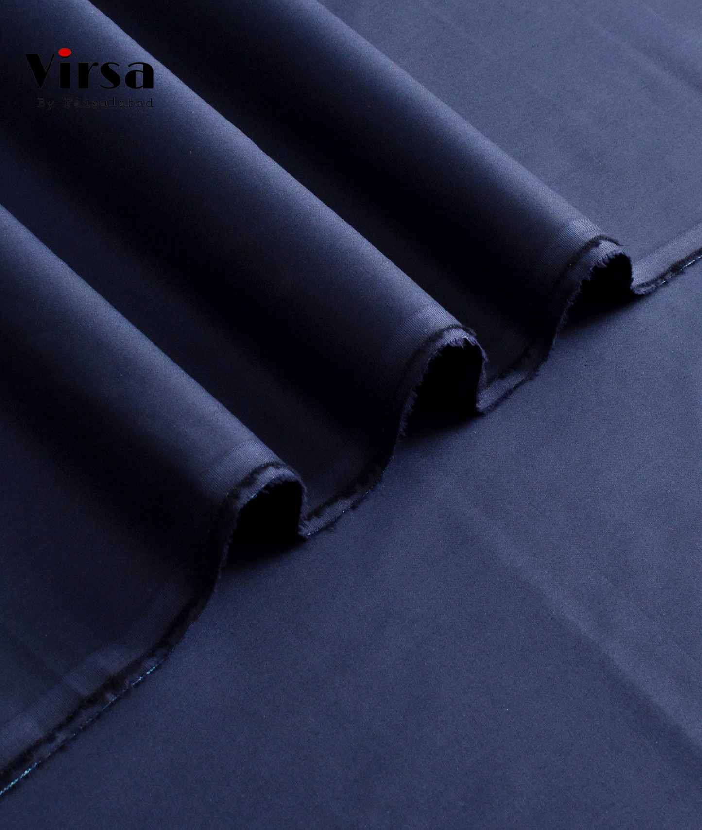 Navy Blue Summer Boski – Premium Unstitched Fabric | Virsa by Faisalabad
