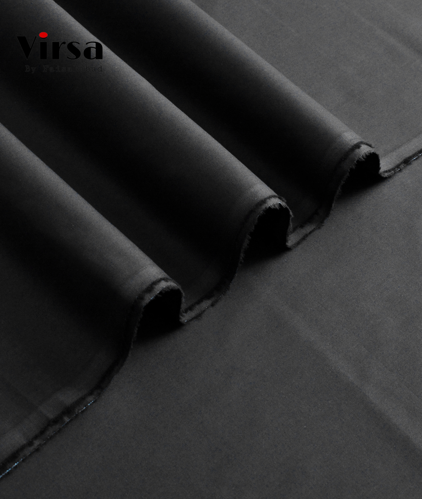 Premium Black Boski Fabric – Unstitched Summer Suit | Virsa by Faisalabad