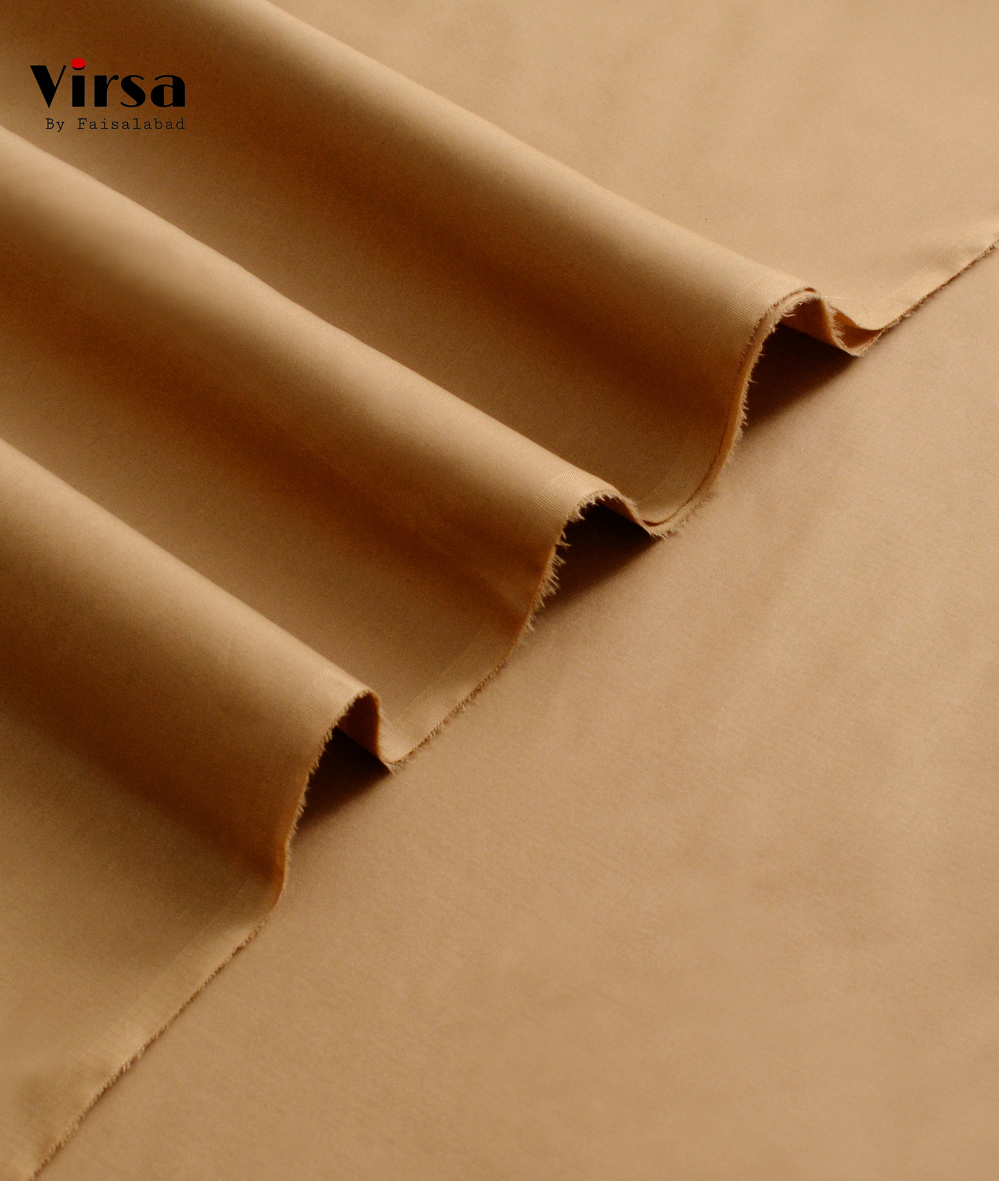 Premium Camel Brown Boski Fabric – Unstitched Summer Suit | Virsa by Faisalabad