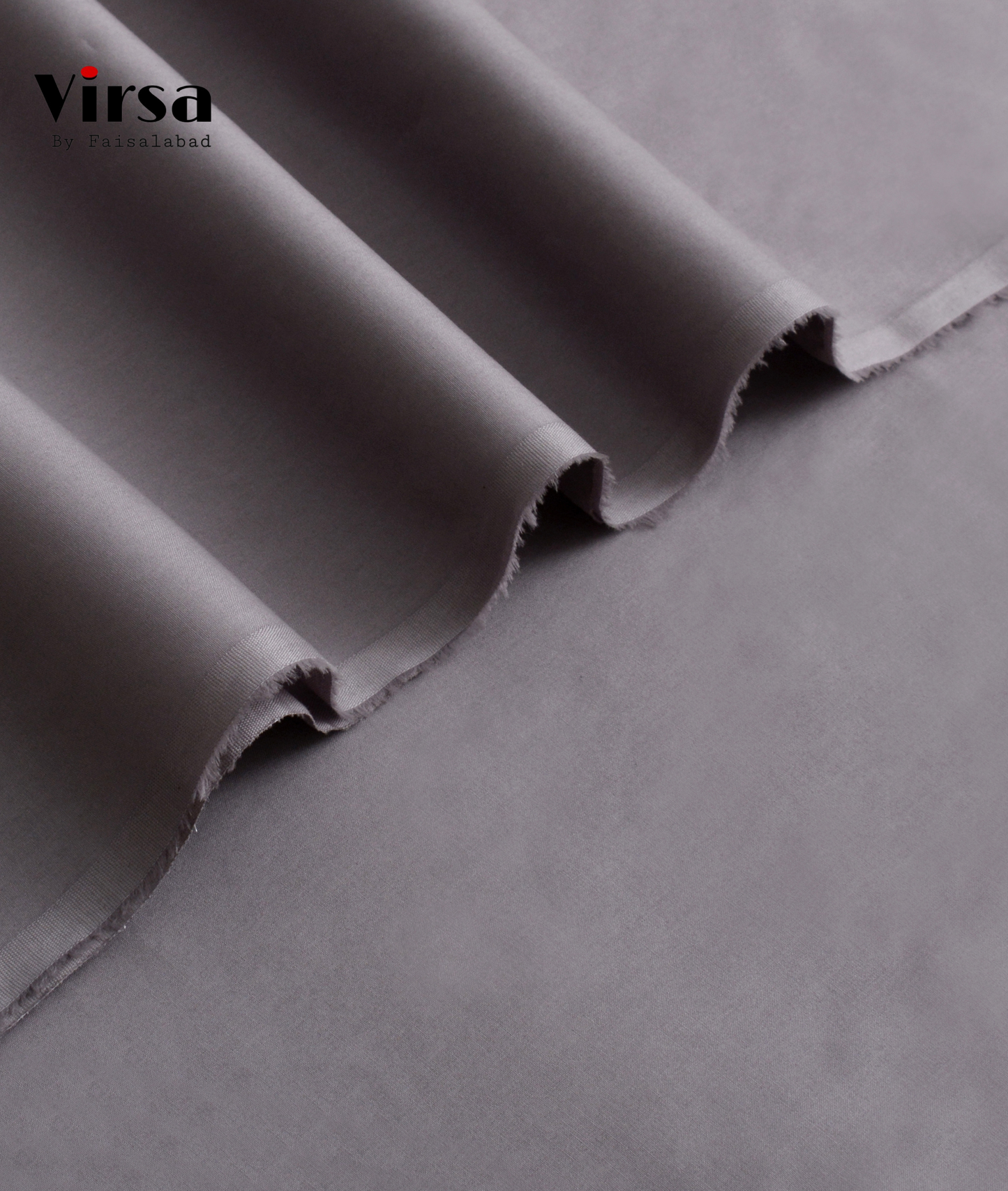 Premium Grey Boski Fabric – Unstitched Summer Suit | Virsa by Faisalabad