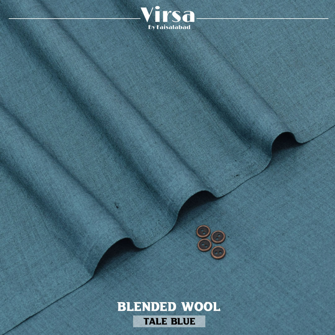 Tale Blue Blended Wool