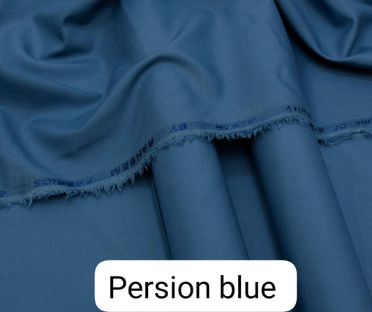 Premium Persian Blue Boski Fabric – Unstitched Summer Suit | Virsa by Faisalabad