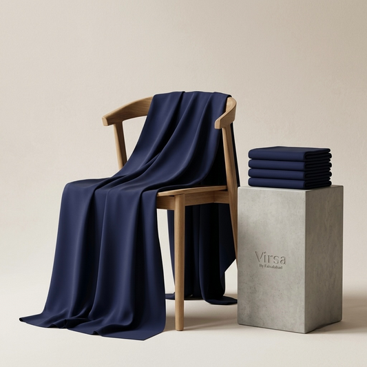Navy Blue - Italian Boski Wash & Wear