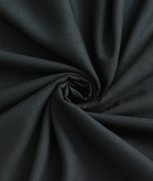 Jet Black Stiff Cotton Fabric – Premium Unstitched Suit Material | Virsa by Faisalabad