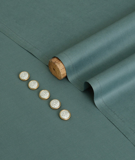 Ocean Green Cotton Fabric – Premium Unstitched Suit Material | Virsa by Faisalabad