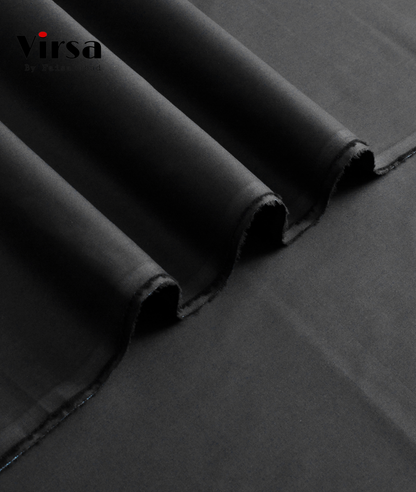 Premium Black Boski Fabric – Unstitched Summer Suit | Virsa by Faisalabad