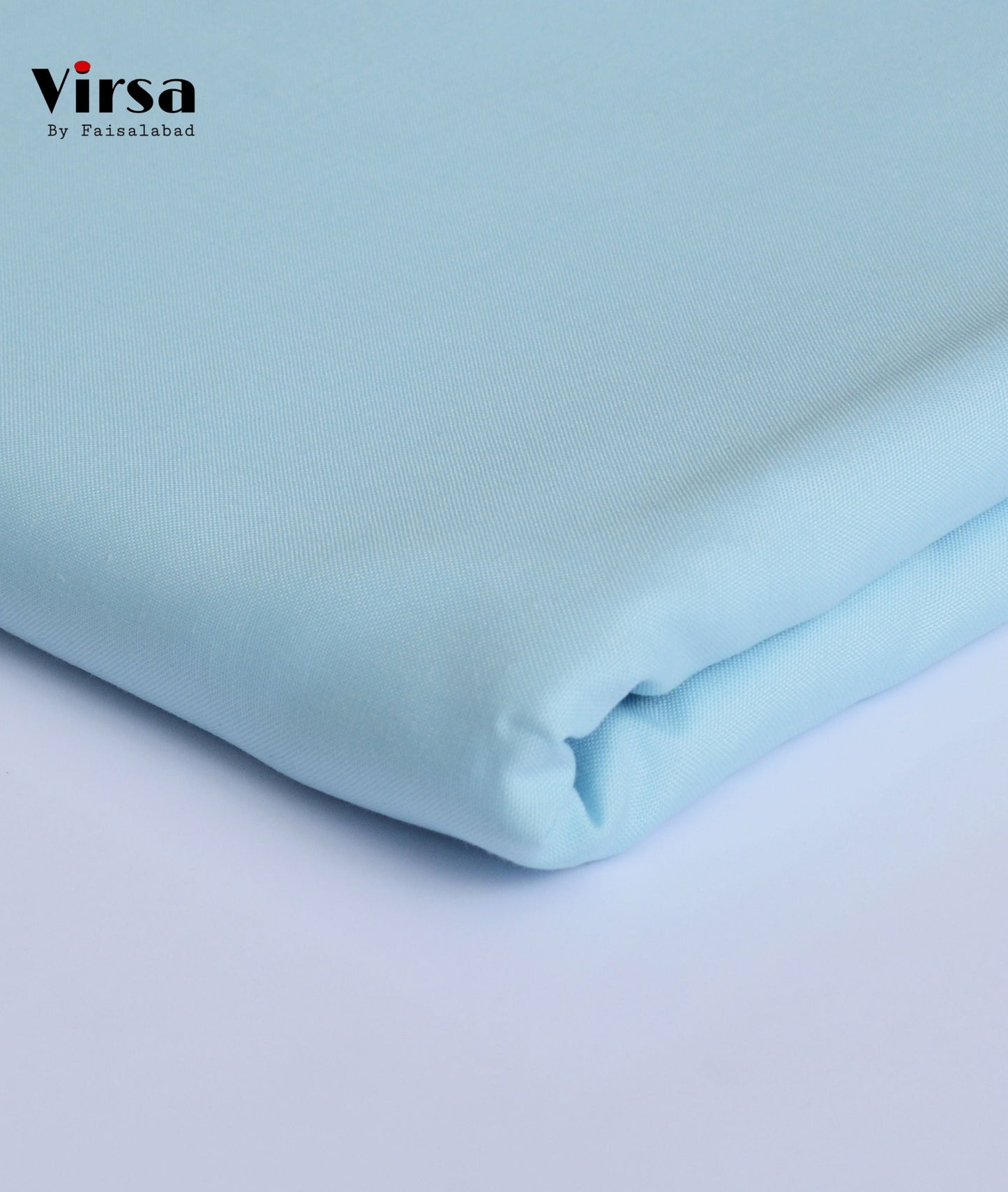 Premium Aqua Blue Boski Fabric – Unstitched Summer Suit | Virsa by Faisalabad