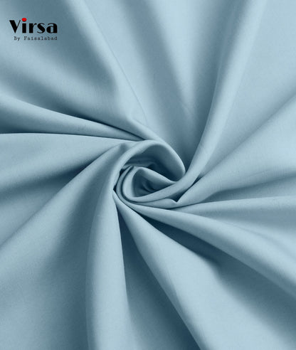 Premium Aqua Blue Boski Fabric – Unstitched Summer Suit | Virsa by Faisalabad
