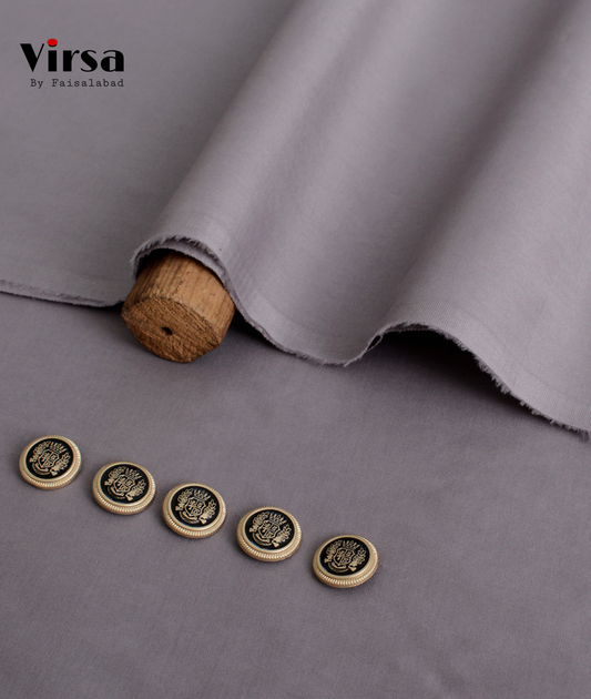 Premium Grey Boski Fabric – Unstitched Summer Suit | Virsa by Faisalabad